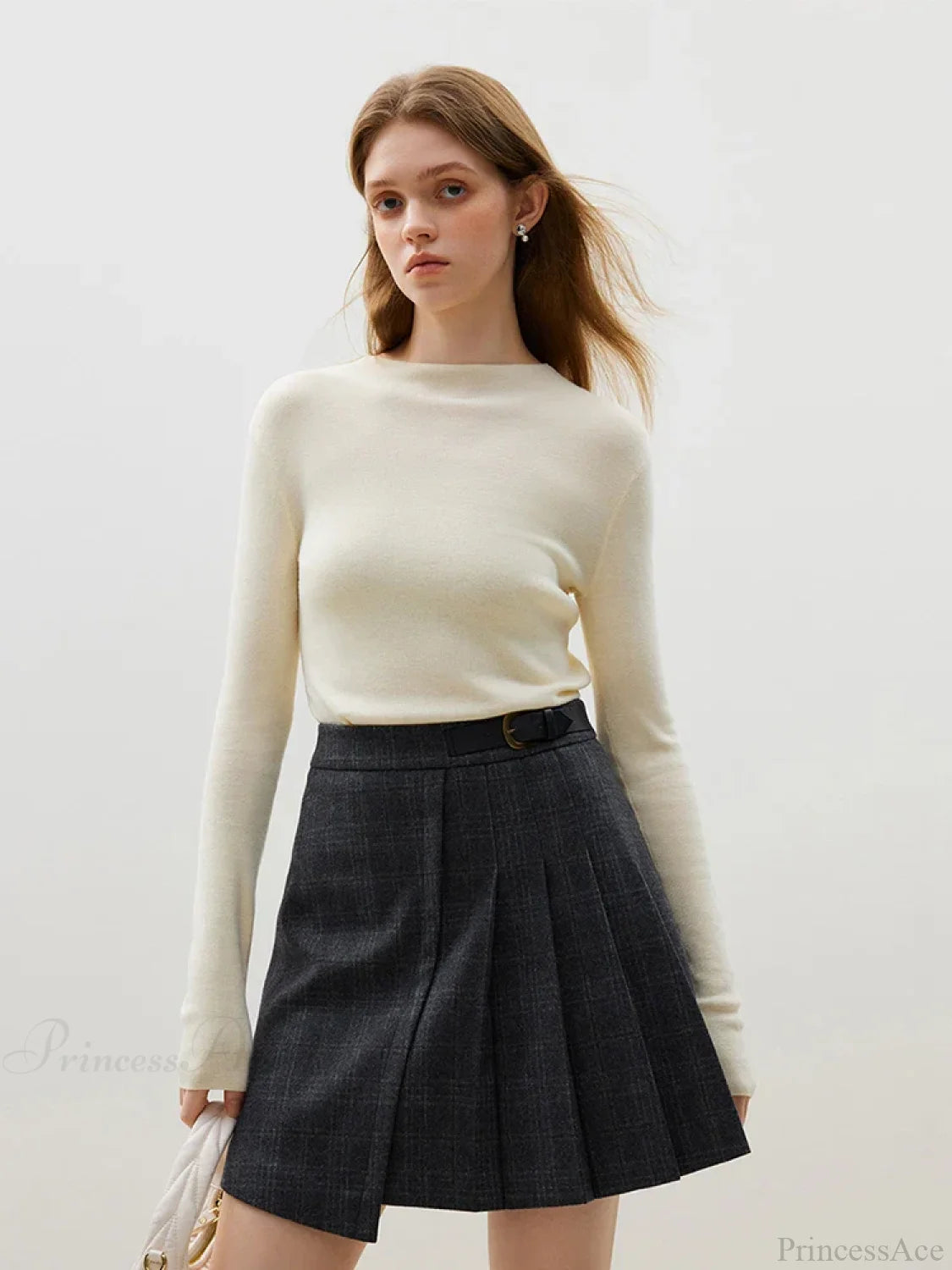 Half Turtleneck Soft Gentle Comfortable Sweater creamy-white / S