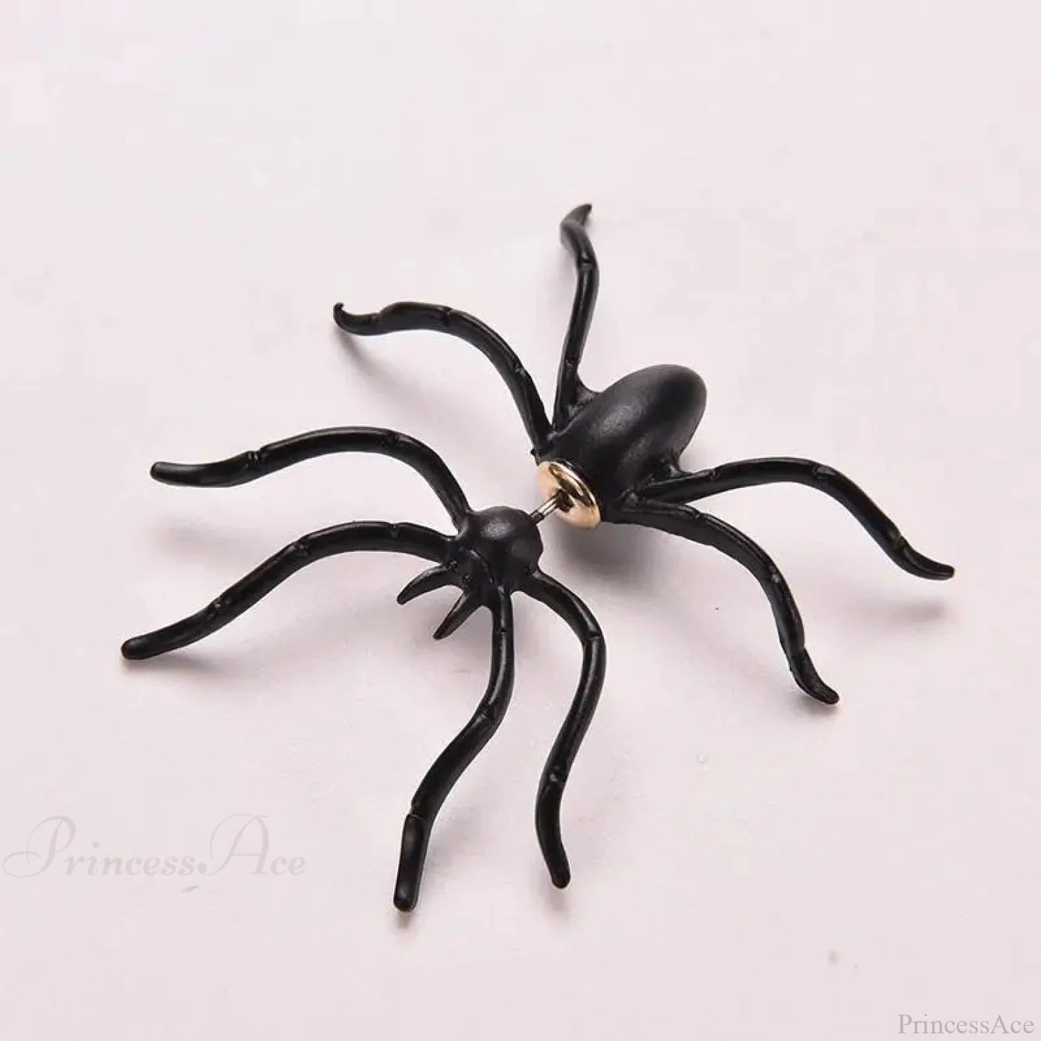 Halloween Dark Spider Amulet Stud Earring