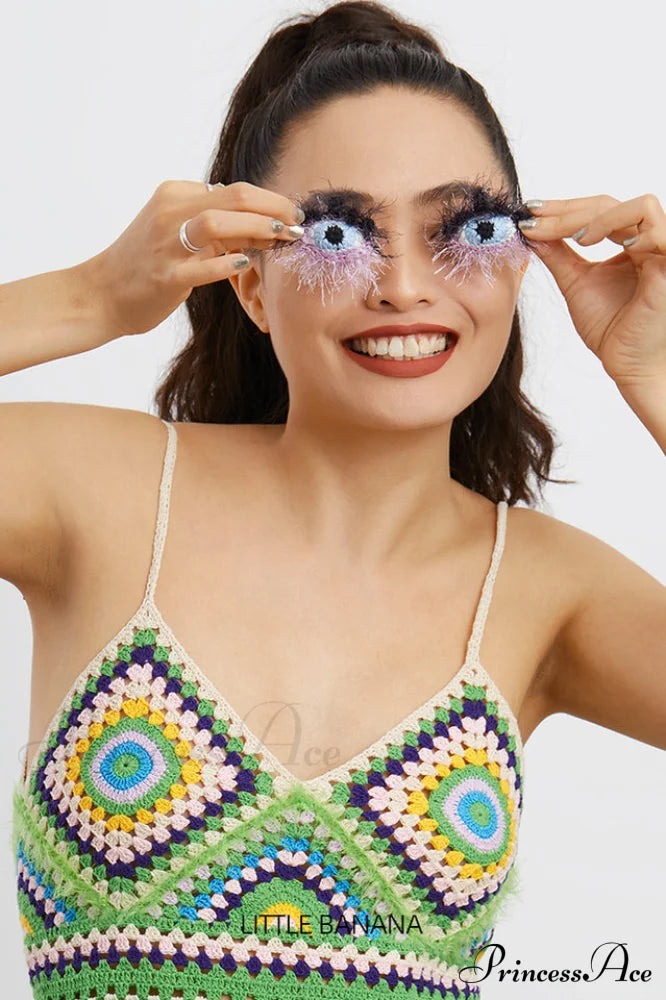 Handmade Eye Stylish Pattern Plush Earrings