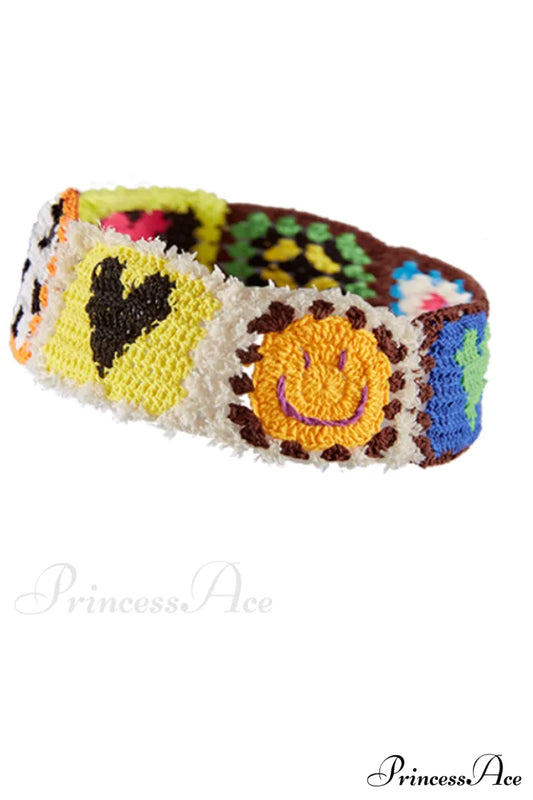 Handmade Smile Pattern Knit Headband | Dress In Beauty