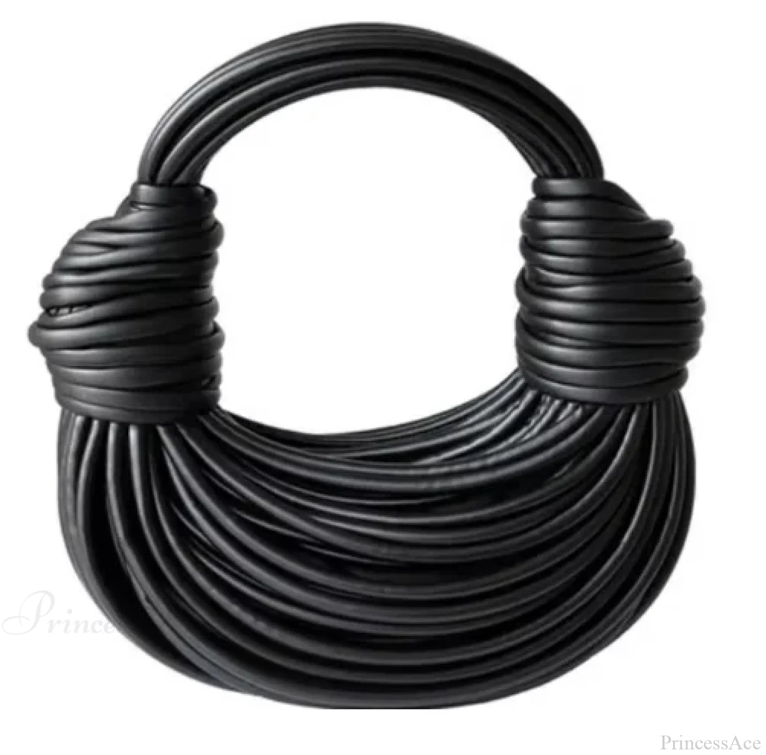 Handwoven Noodle Gold Evening Clutch Handbag Black / (20cm handbag-250126