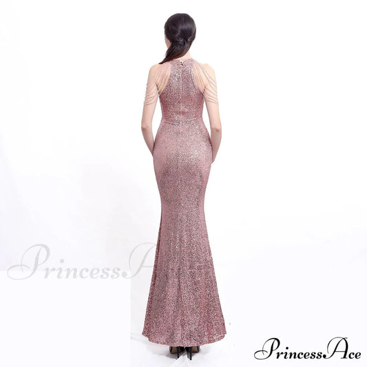 Harper Formal Stylish Sequin Halterneck Dress S.o. Long Dresses