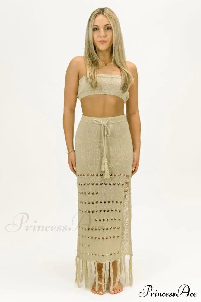 Hazel Crochet Top Charming + Skirt Set