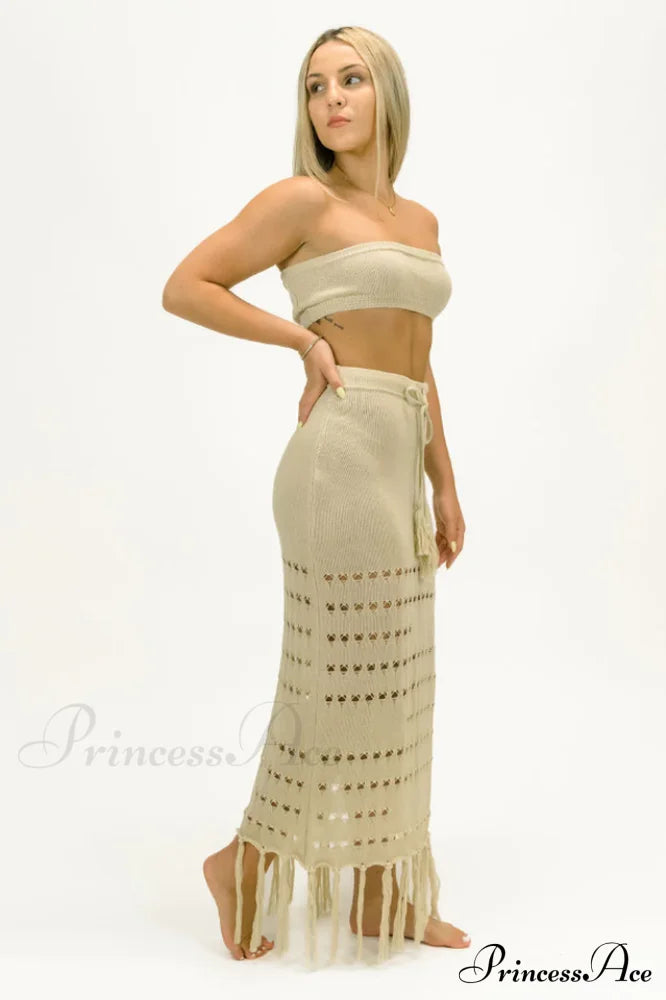 Hazel Crochet Top Charming + Skirt Set