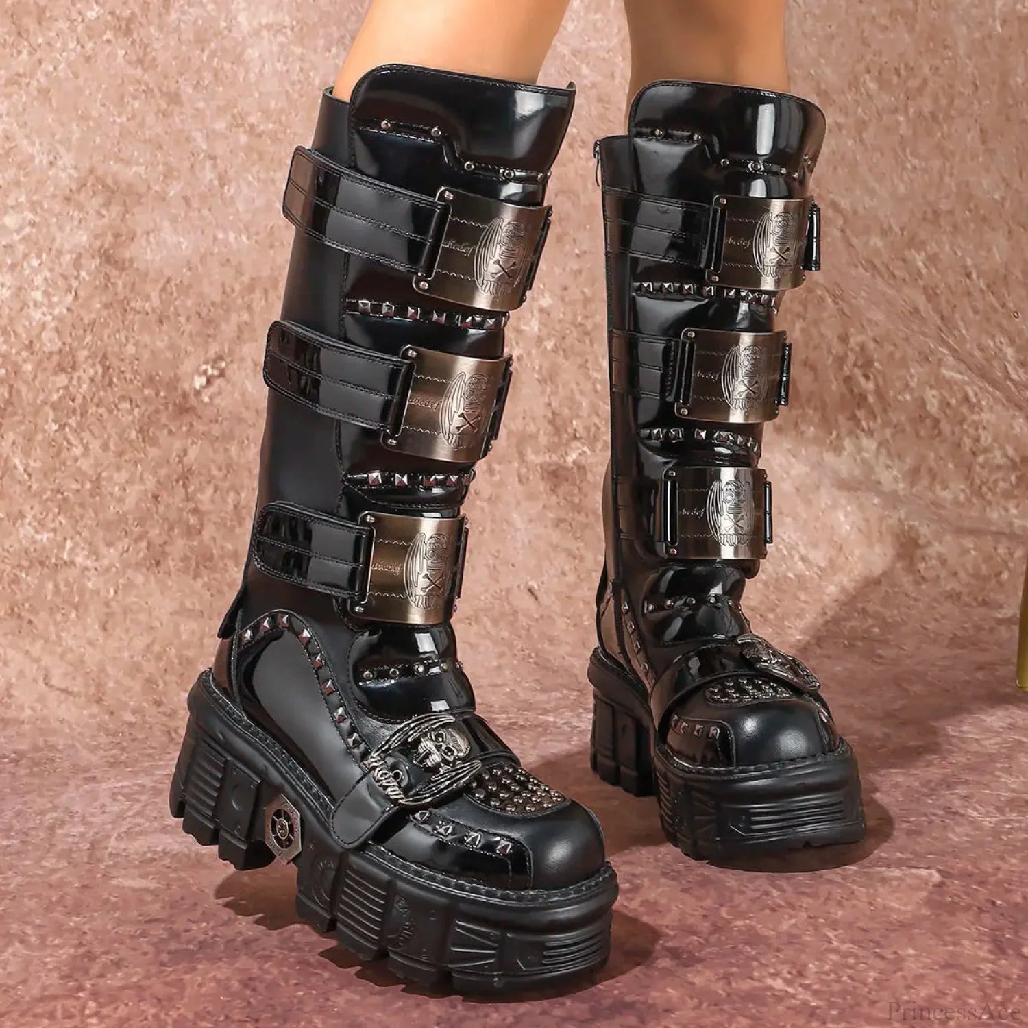 High-quality Metal Gloomy Punk Gothic Chelsea Boot