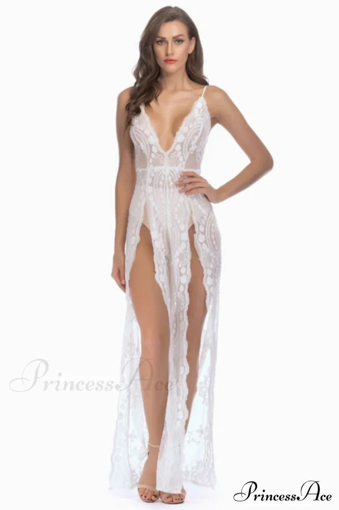 High Slit Backless Boho Cocktail Gown - Dress In Beauty