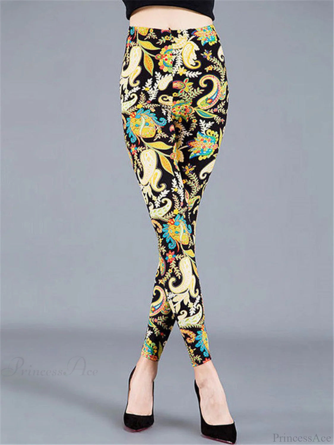 High Waist Leggings Pants Yellowcashew / S