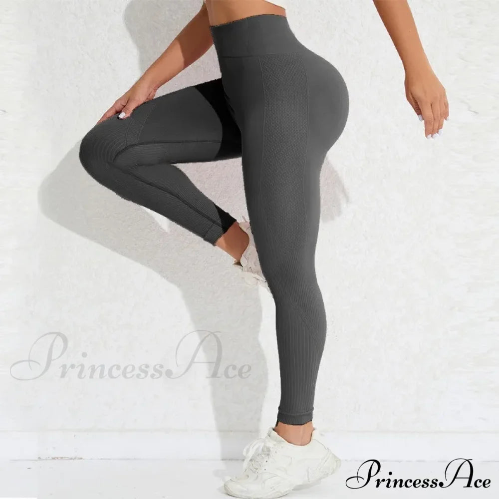 High Waist Seamless Butt Lift Knitting Gym Running Legging