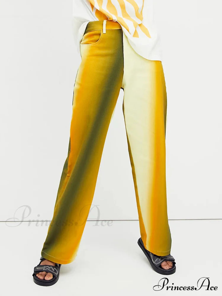 High Waisted Graceful Fringe Skirt Straight Leg Pants