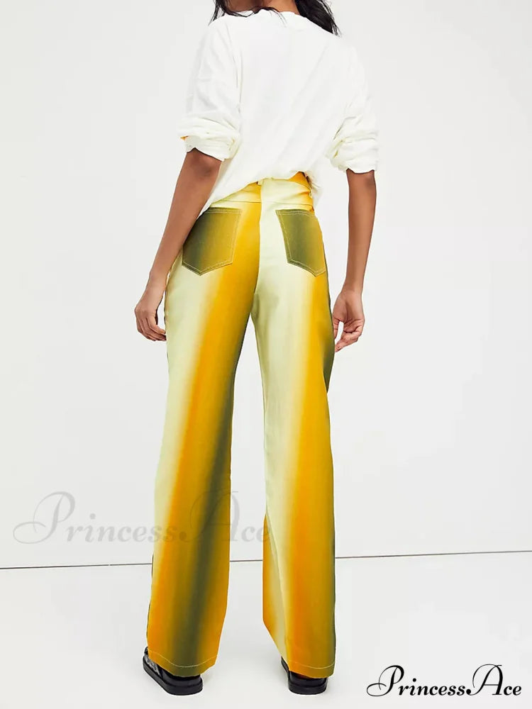 High Waisted Graceful Fringe Skirt Straight Leg Pants