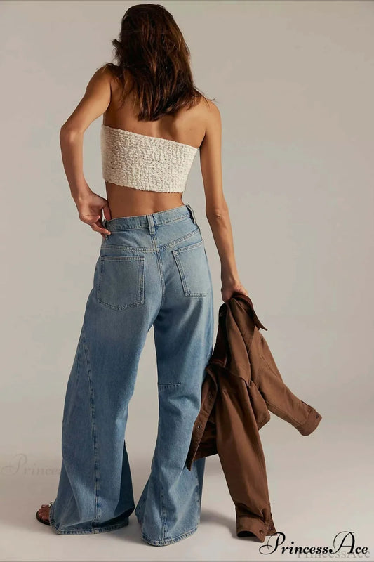 High-Waisted Wide-Leg Relaxed Full-Length Jeans