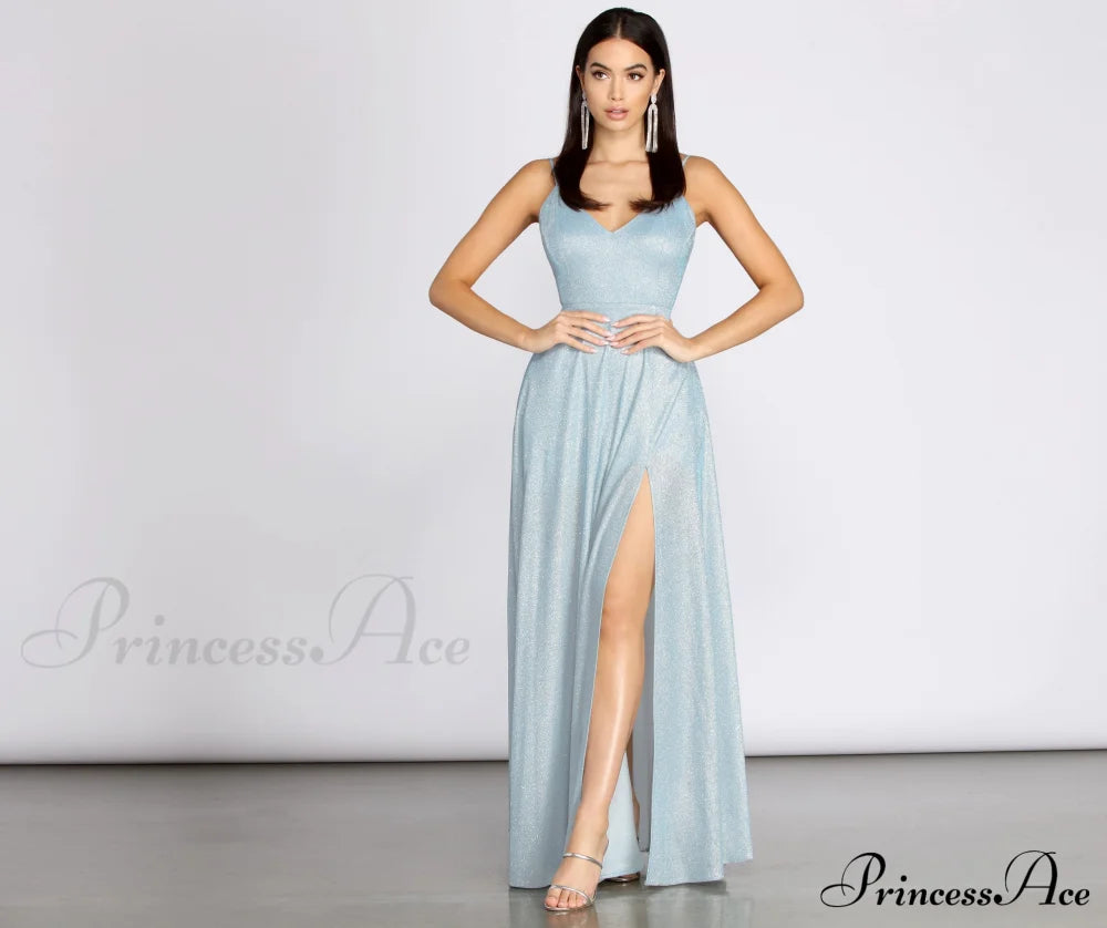 Holland Glitter A-Line Dress - Lady Occasions