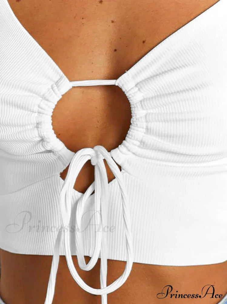 Hollow Out Long Trendy Sleeve Knit Crop Top Tops