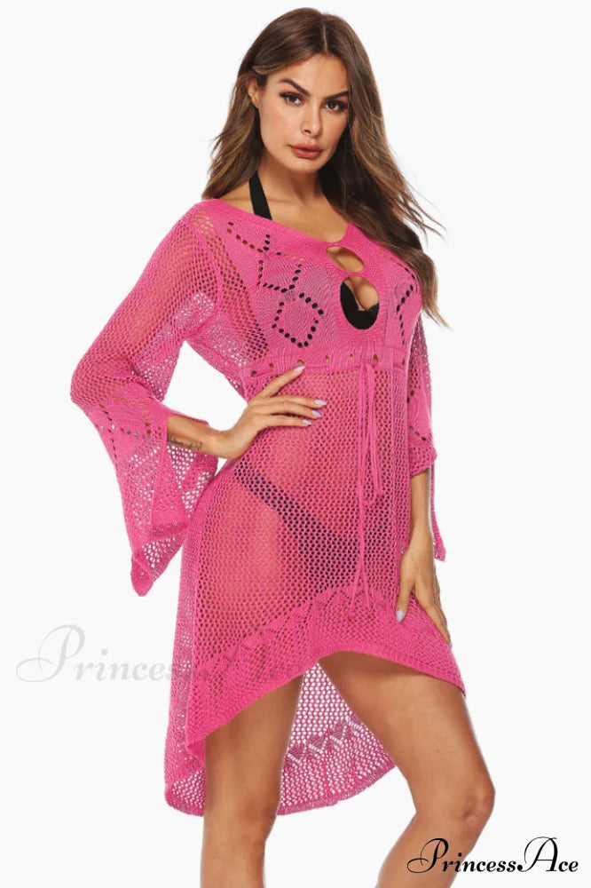 Hollow Out Trumpet Charming Sleeve Cover Up