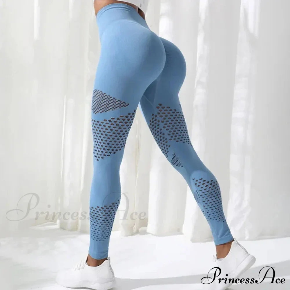 Hollow Stripe Gym Yoga Sports Female Clothing Legging
