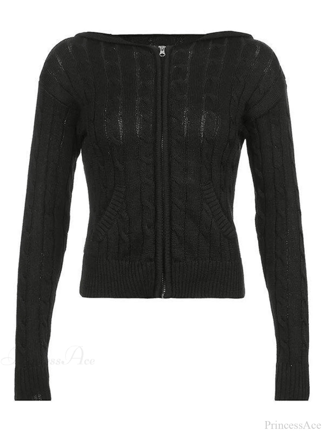 Hooded Button Graceful Front Knit Cardigan Sweaters