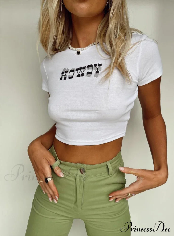 Howdy Elegant Graphic Tshirt Shirts & Tops