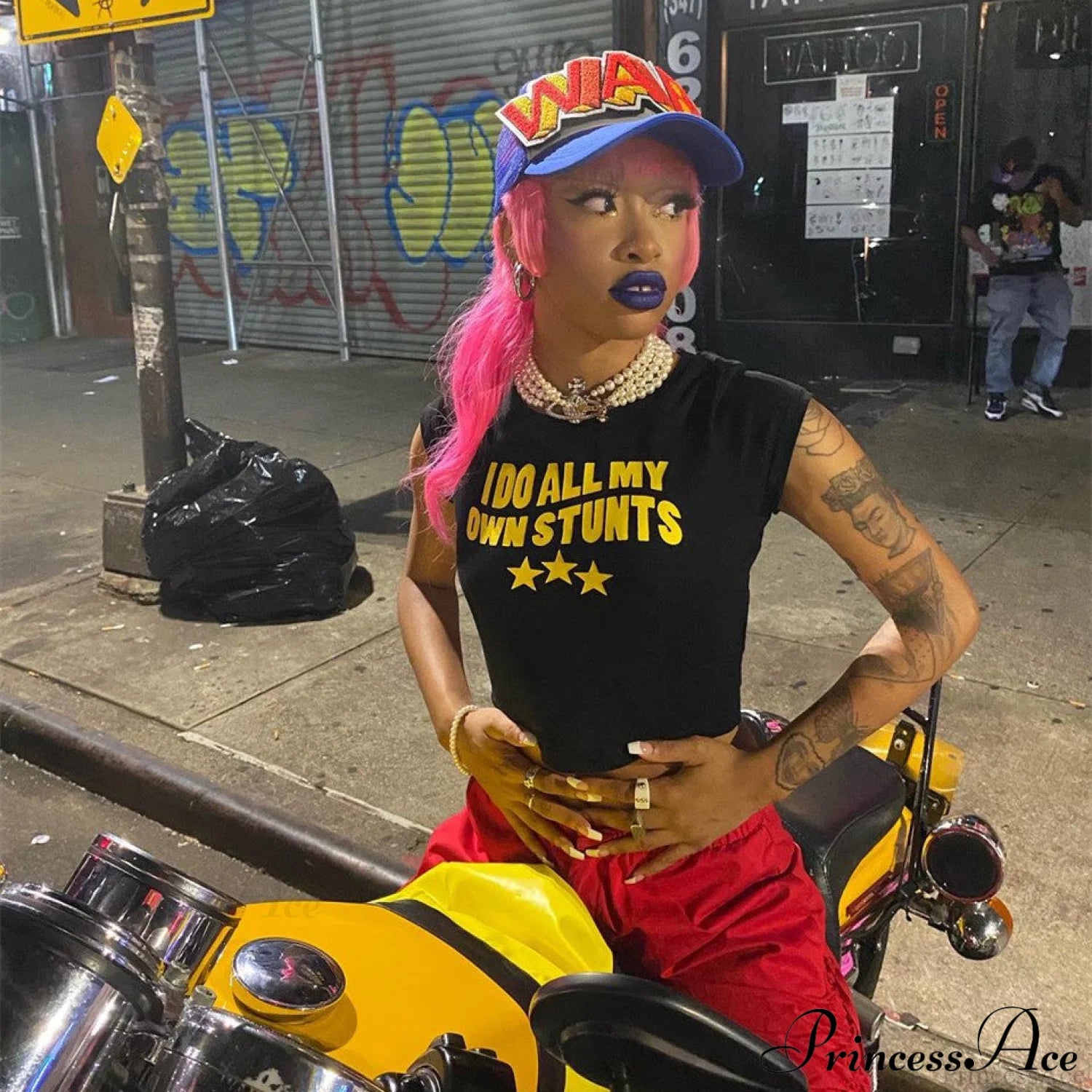 I Do My Charming Own Stunts Graphic Tee Shirts & Tops