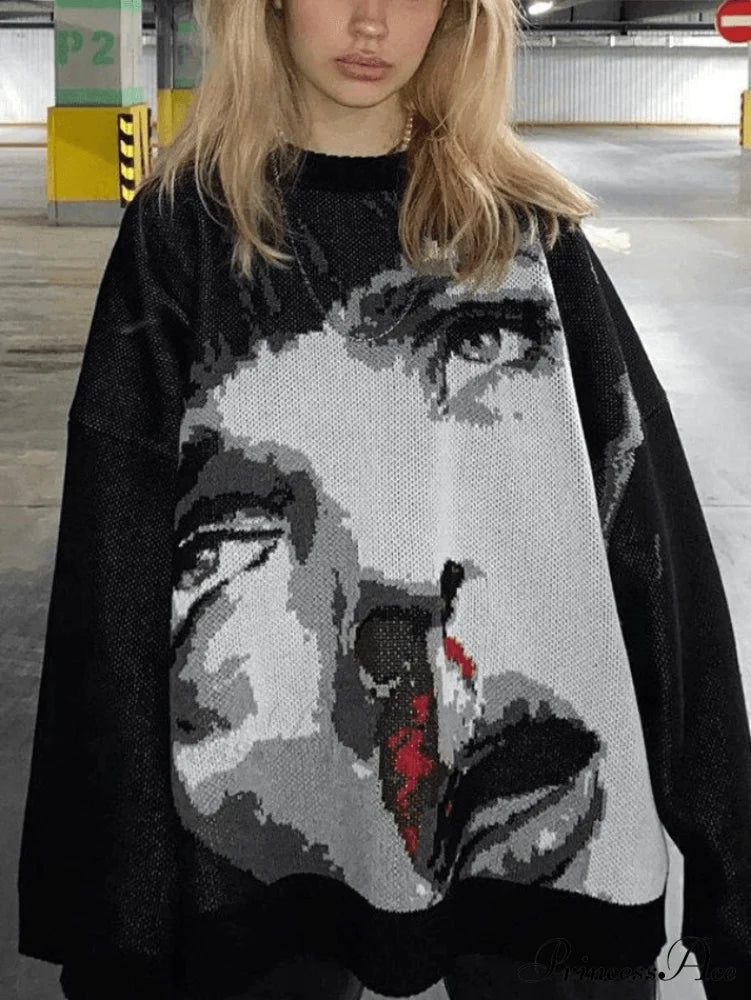 Irregular Zipper Graceful Ruffle Sleeve Top Black / S Sweaters-L