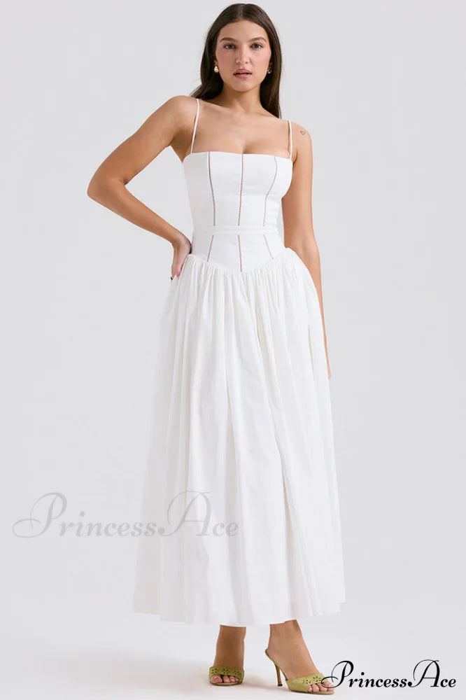 Isabella White Cotton Sundress | Dress In Beauty