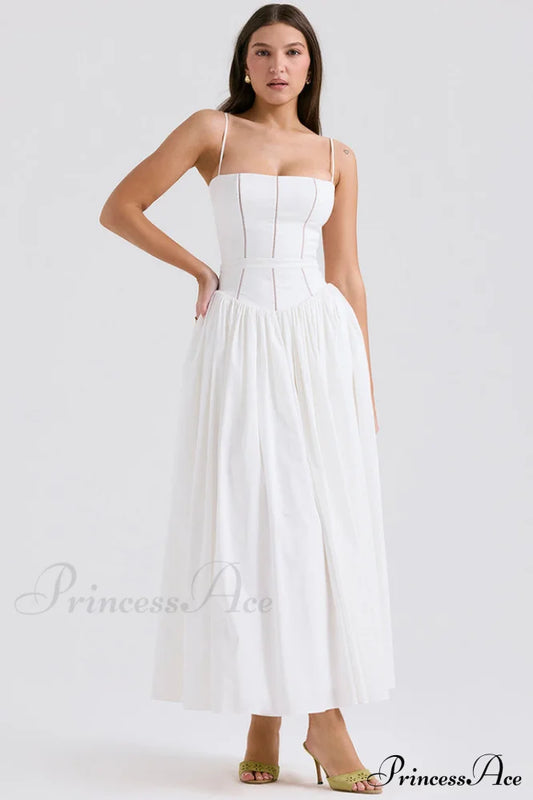 Isabella White Cotton Sundress | Dress In Beauty
