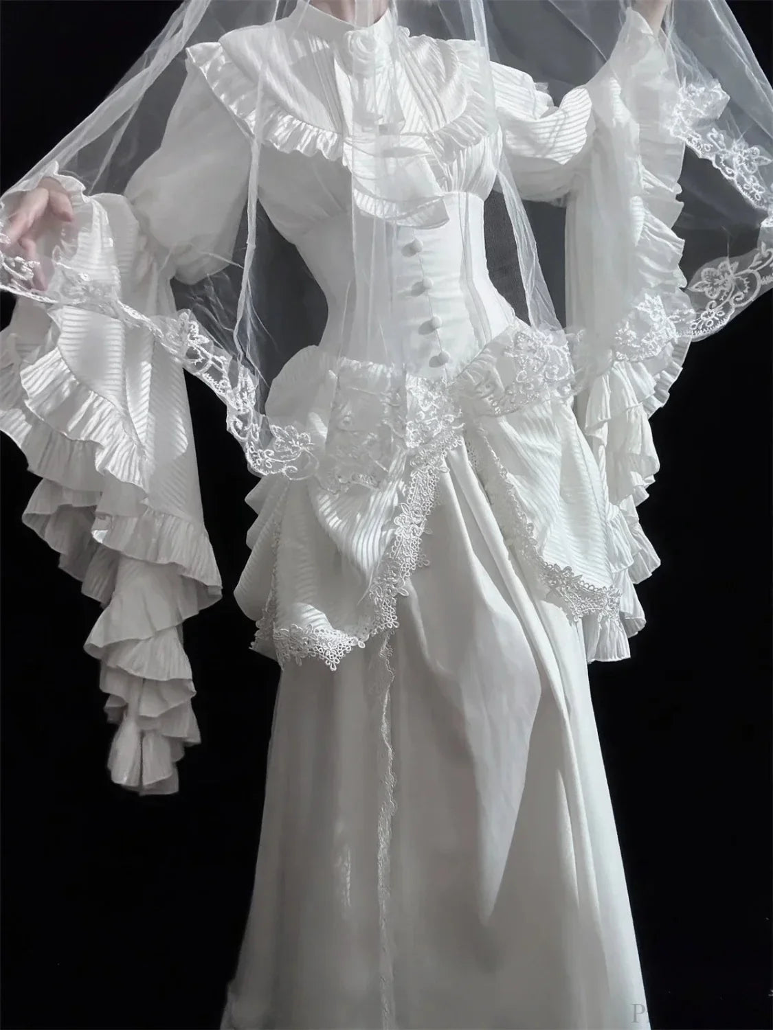 Ivory Frill Sleeve Blouse