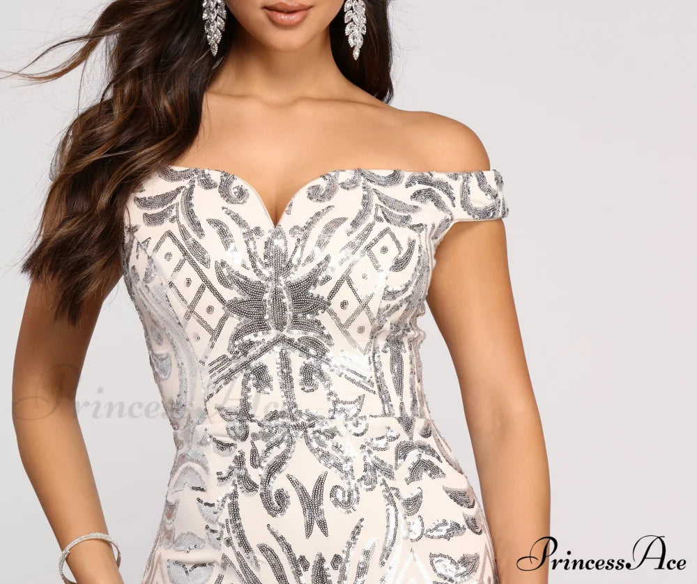 Janessa Formal Off Charming The Shoulder Dress S.o. Long Dresses