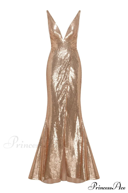 Jaw-dropping sequined lace maxi dress and gloves set - Milla