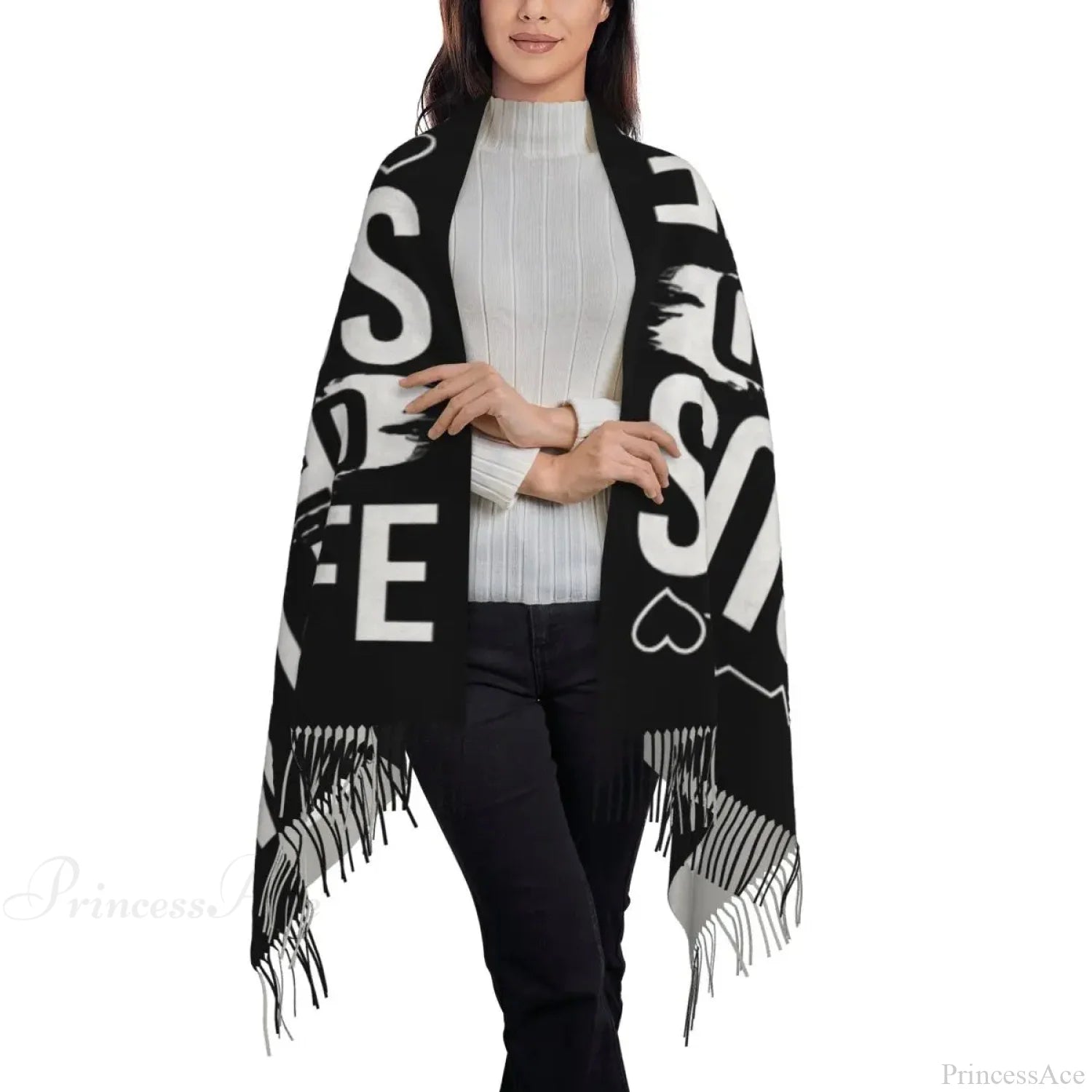 Jesus Saved My Life Warm Winter Christian Faith Shawl Wrap Scarf Scarfs-L