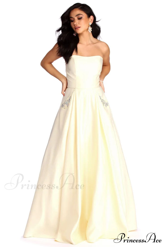 Josephine Formal Stylish Jewel Ball Gown S.o. Ballgowns