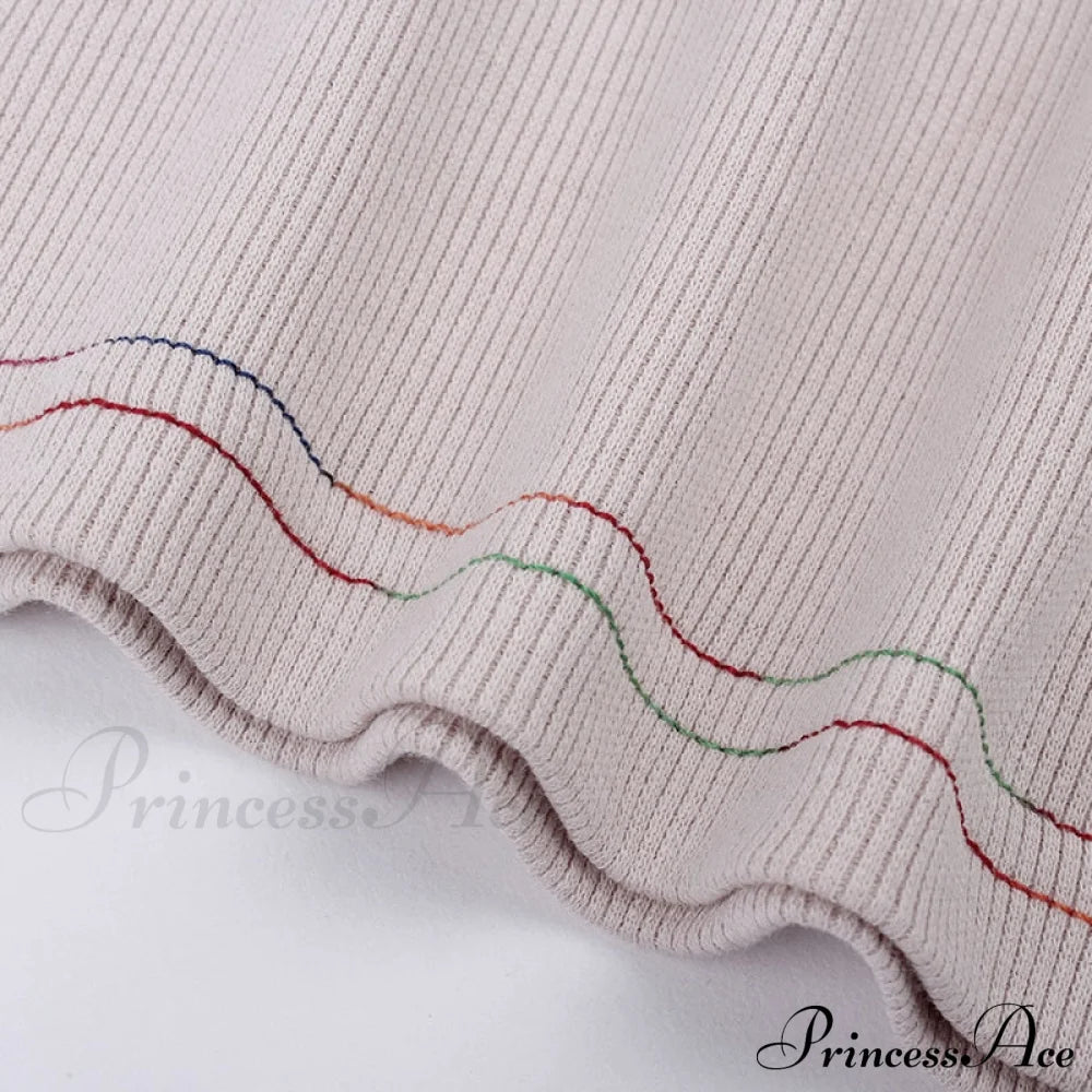 Khaki Graphic Stylish Long Sleeve Top Top