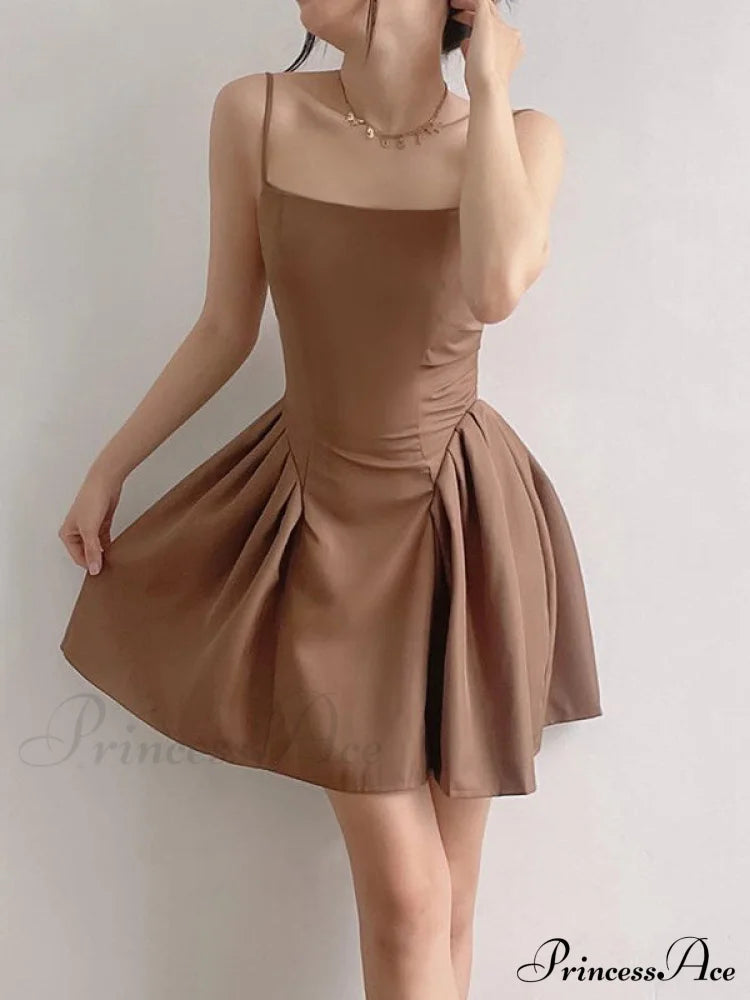 Khaki Mini Cami Dress L / Black Khaki Mini Dress