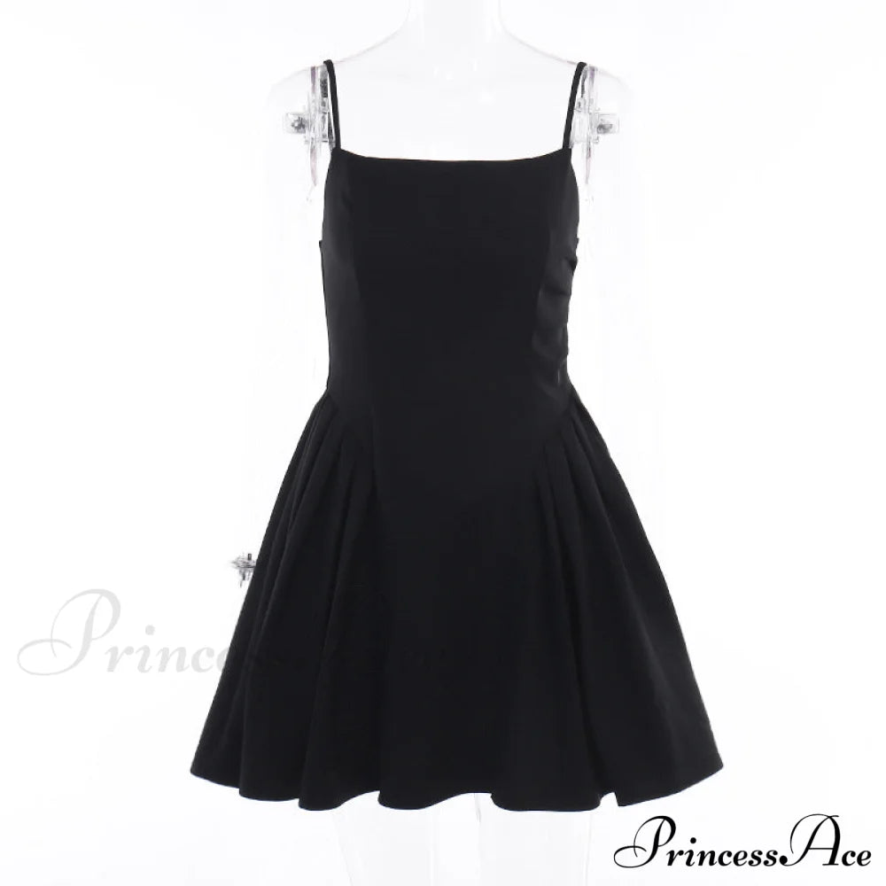 Khaki Mini Cami Dress M / Black Khaki Mini Dress