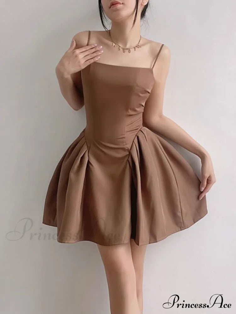 Khaki Mini Cami Dress S / Khaki Khaki Mini Dress