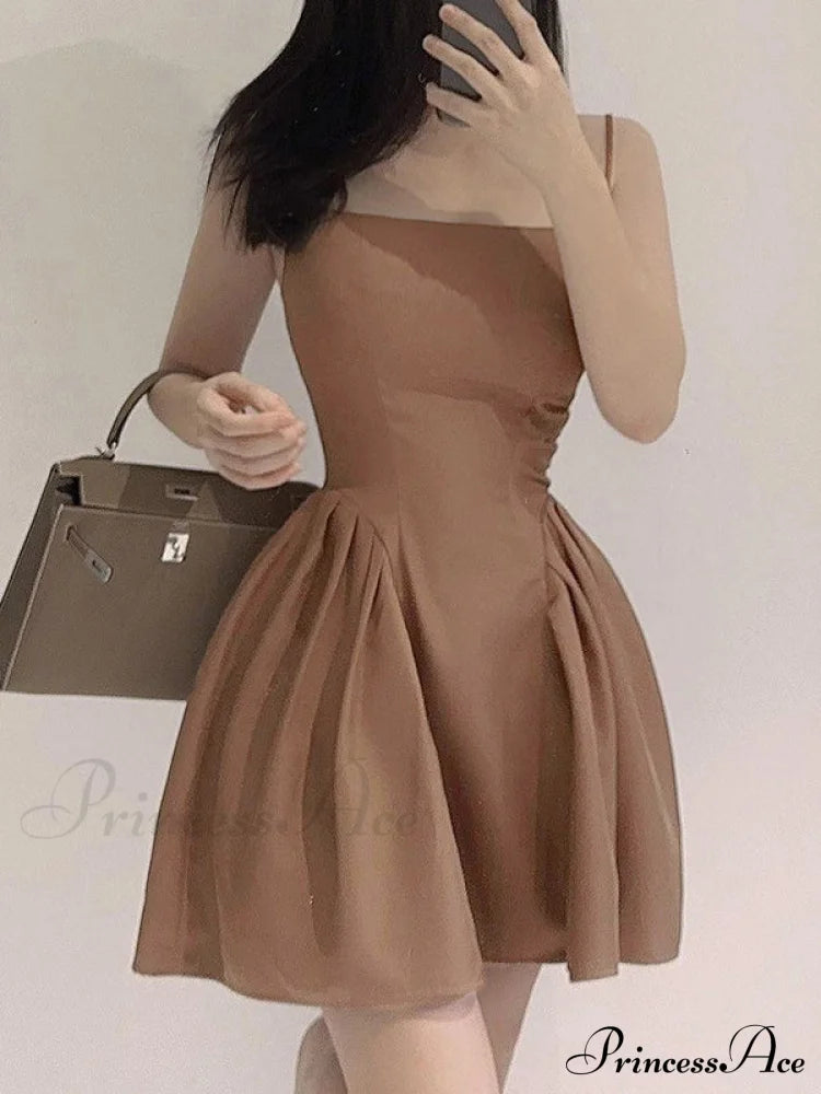 Khaki Mini Cami Dress S / Black Khaki Mini Dress