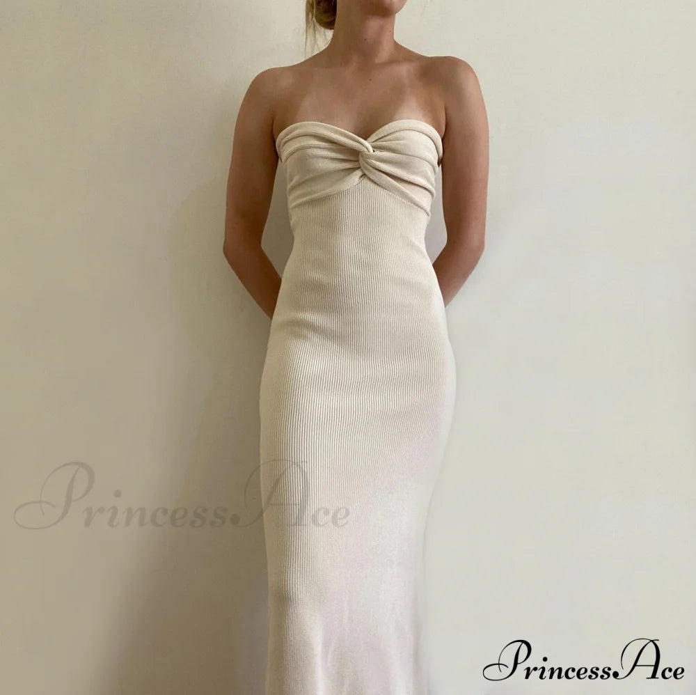 Knit Twisted Stylish Tube Midi Dress Dresses