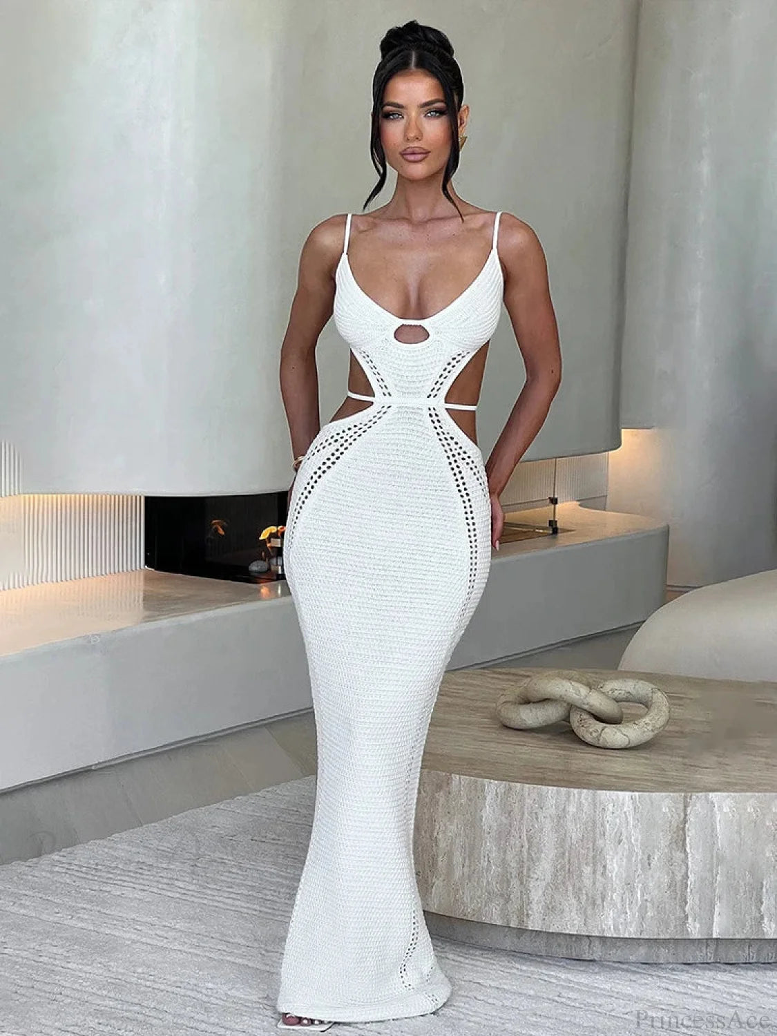 Knitted Elegant Maxi Vacation Dress vacationdress-250223