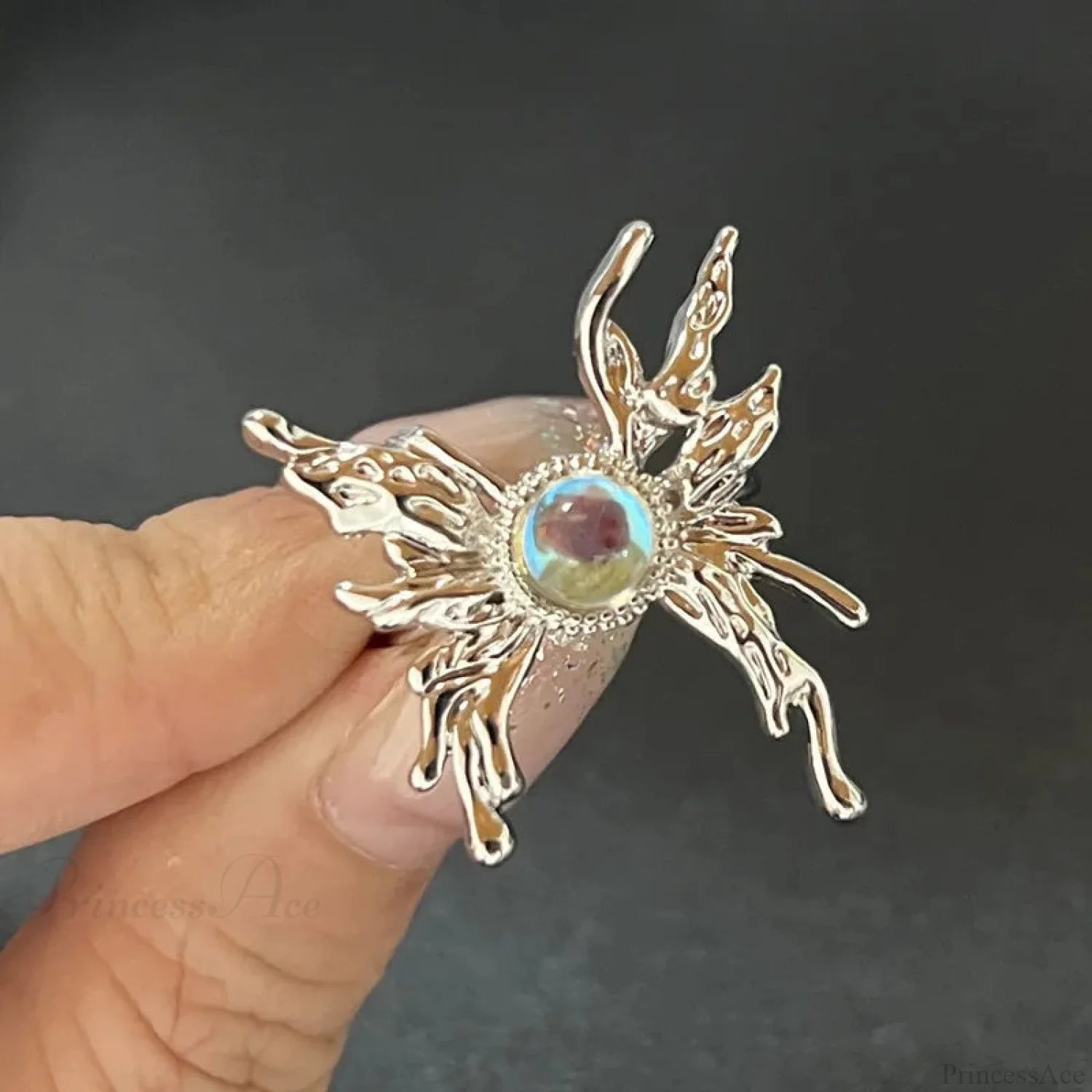 Kpop Dark Geometric Gothic Star Ring color15