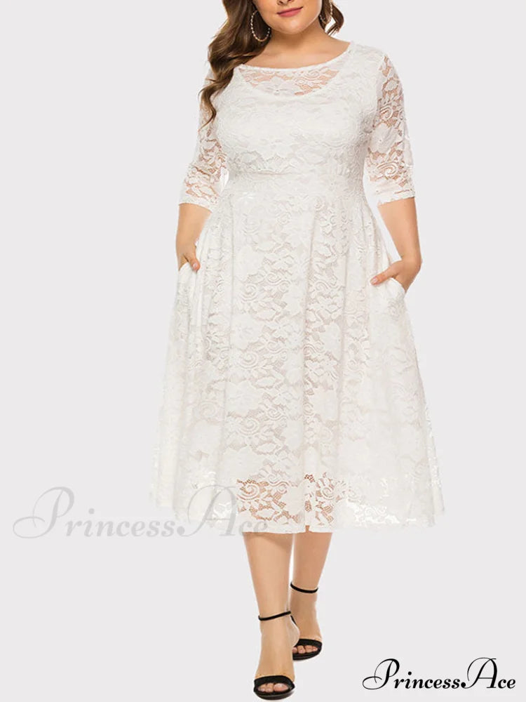 Lace Detail Graceful Bandeau Top White / Xl Dresses
