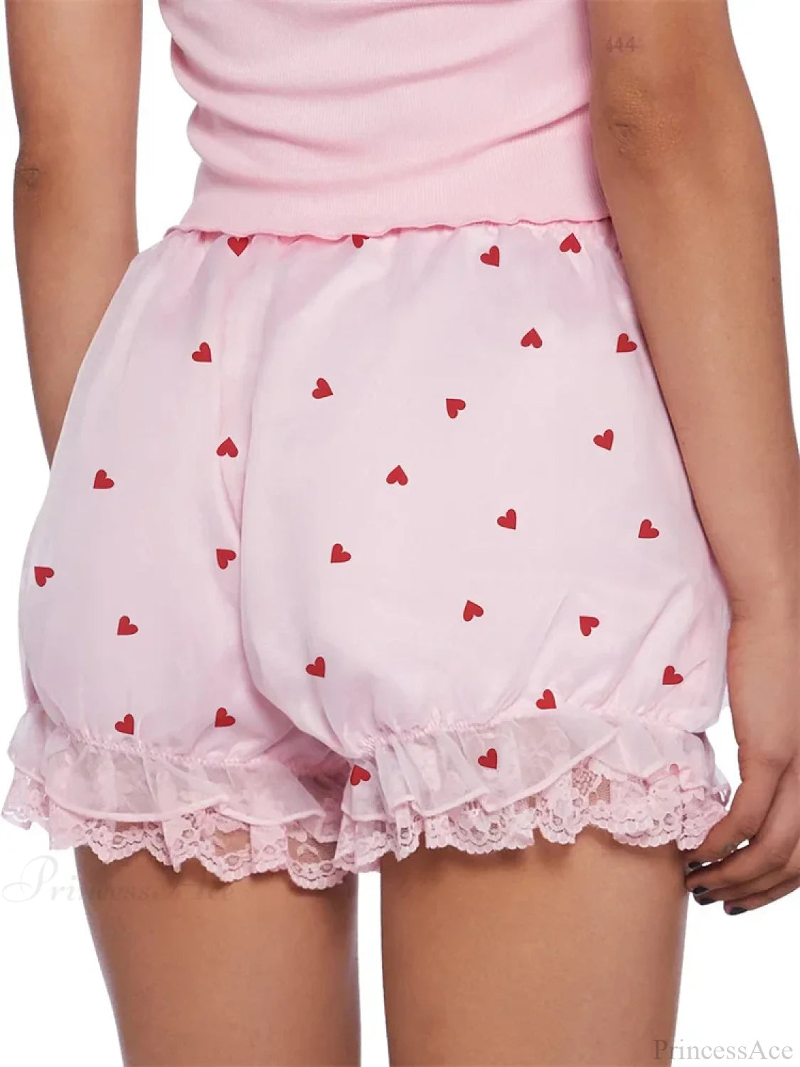 Lace Heart Bow Bloomer Short short-250223