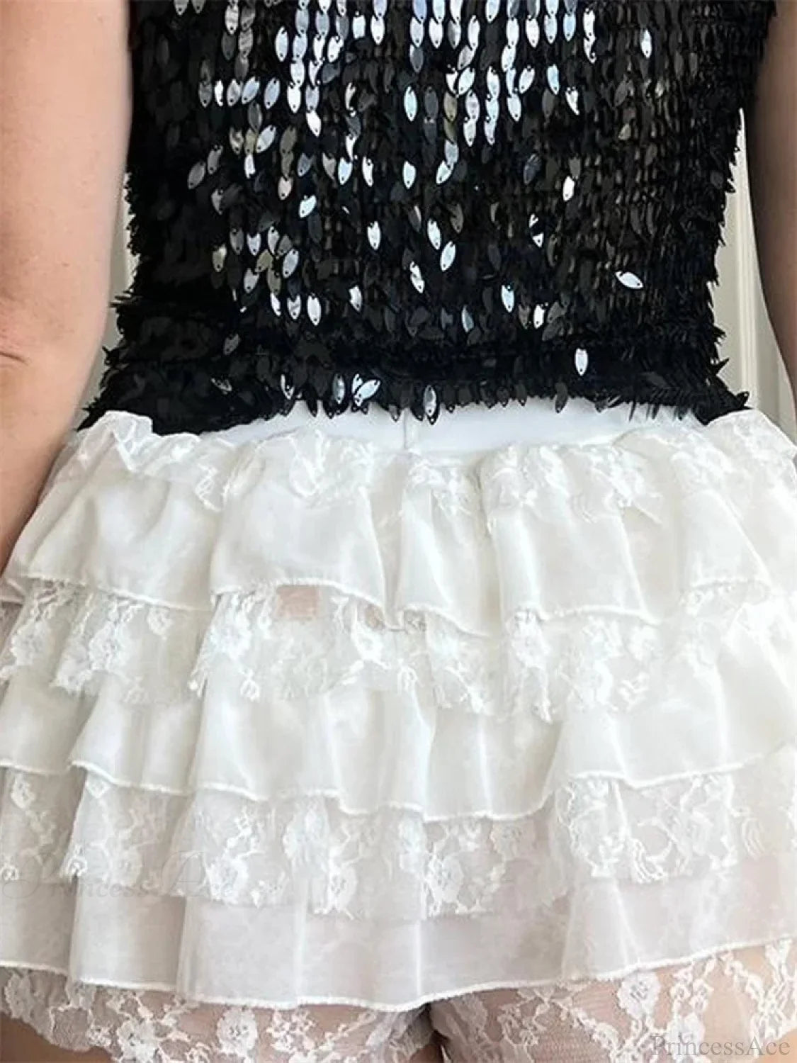 Lace Layered Bow Bloomer Short short-250223
