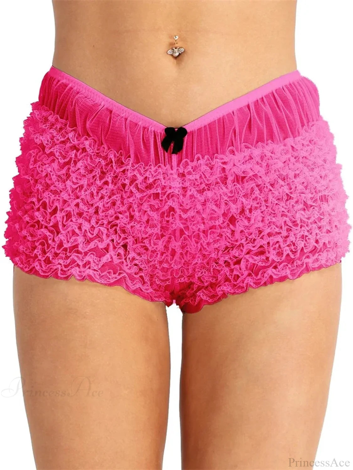 Lace Ruched Bodycon Short rose pink / S short-250223