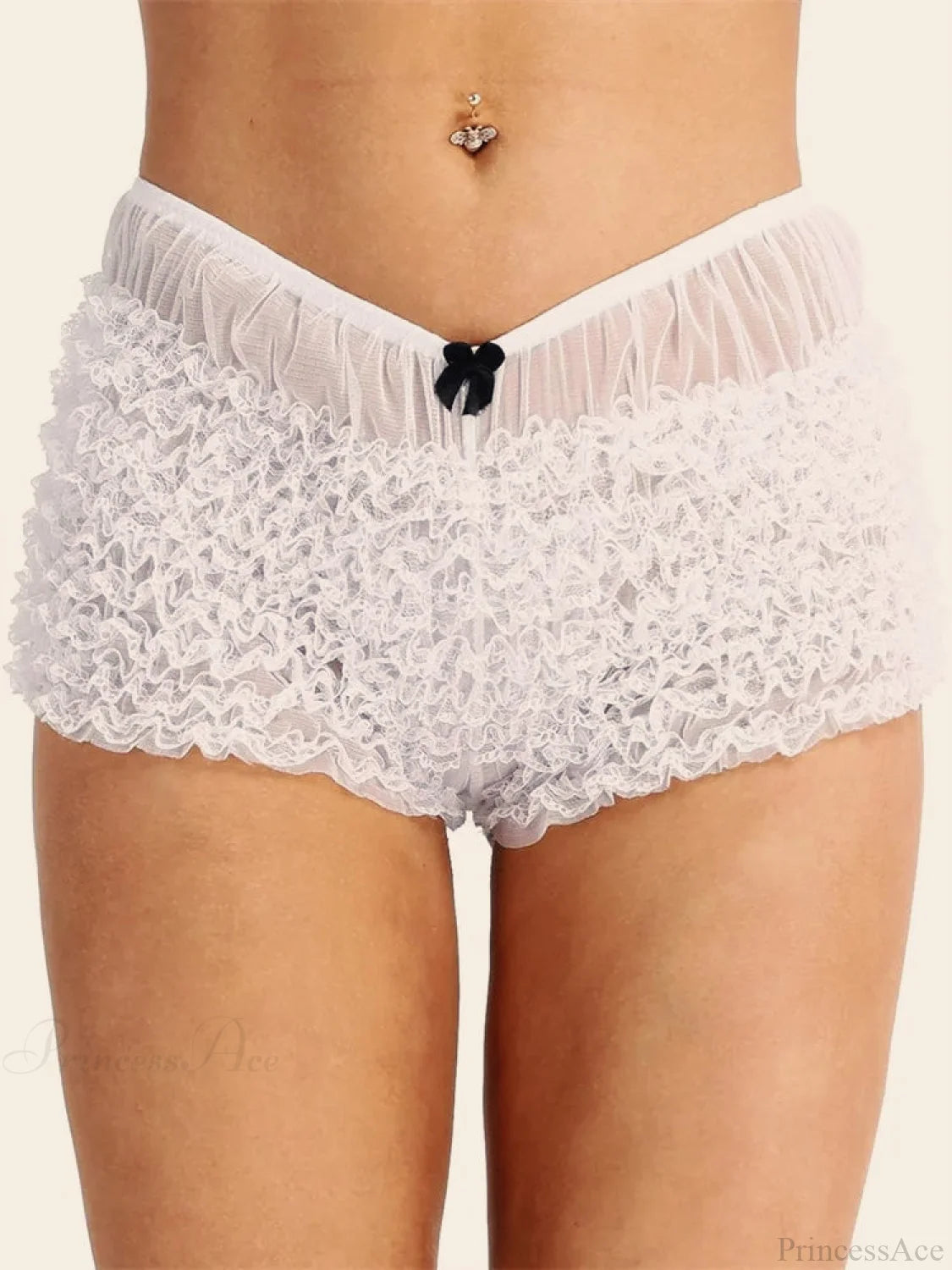 Lace Ruched Bodycon Short white / S short-250223