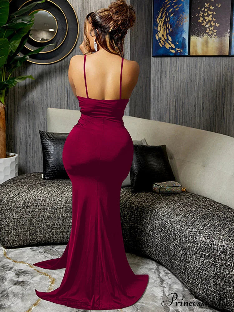 Lace Slit Graceful Tulle Dress Dresses