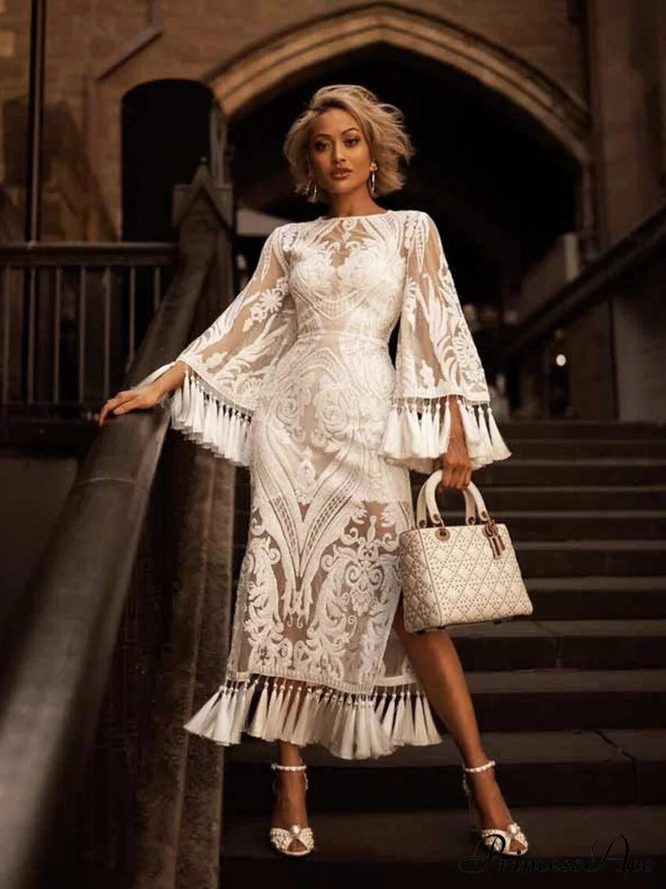 Lace Spaghetti Graceful Strap Irregular Dress Dresses