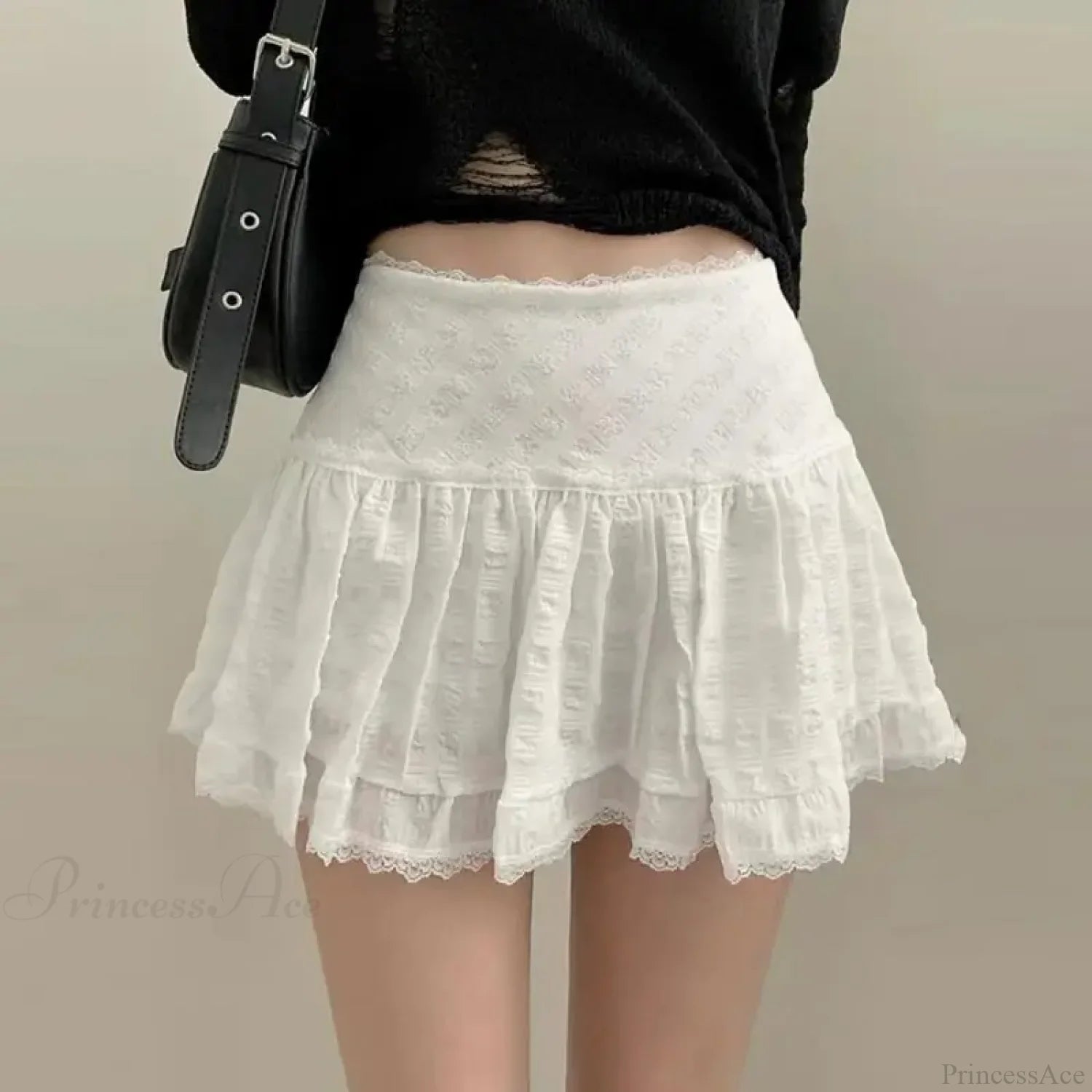 Lace Sweet Cake Waist Skirt White / S skirts-250223