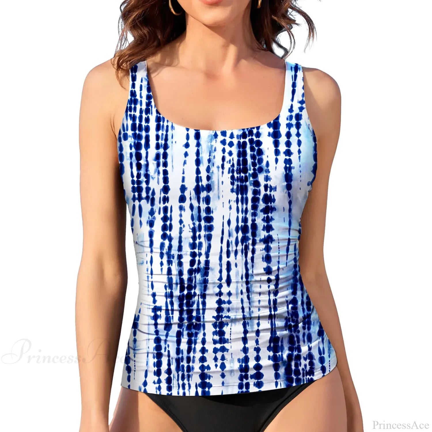 Lace Up Underwire Bikini Two Piece Set Navy / S