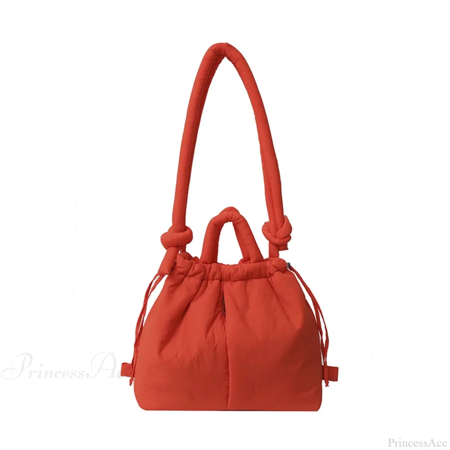 Large Capacity Puffer Nylon Tote Handbag Designer Orange handbag-250126