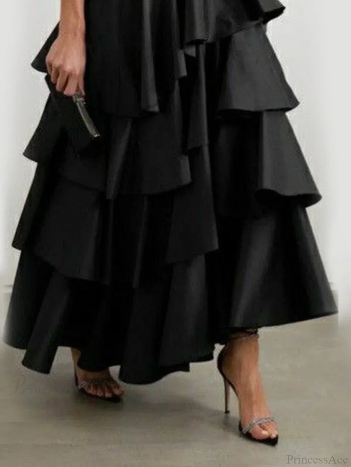Layered Ruffle Maxi Cake Skirt