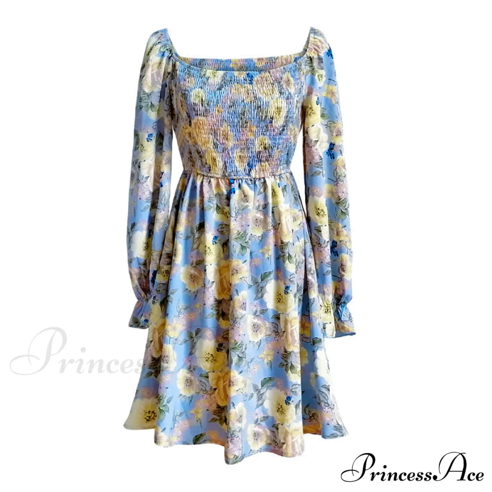 Leaf Print Sleeveless Midi Dress M / Black Dresses